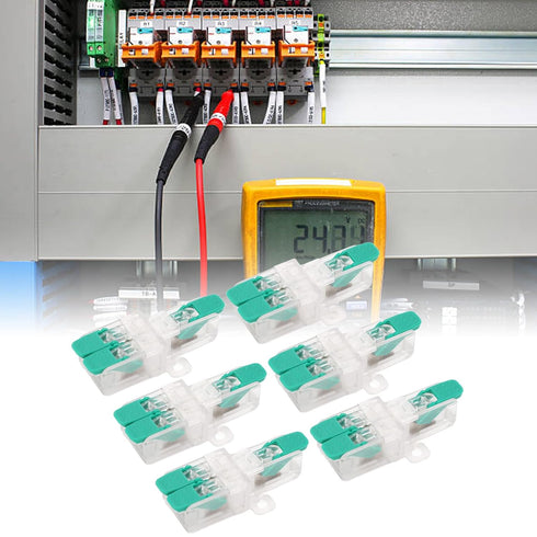 20PCS Wire Splice Connector Lever Wire Connectors Nuts 1 in 2 out Compact Wire Conductor Connector 41A 450V Electrical Connectors for 10-20AWG Wir...