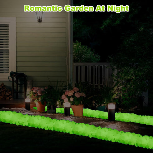 200PC Glow in The Dark Stones Outdoor Decoration Glowing Rocks for Garden Luminous Pebbles for Fish Tank Yard Walkway Pathway Aquarium,Pink...