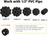 10PCS Cup Turner Foam Tumbler Spinner Tumbler Insert Foam Cup Spinner Sponge for 10oz to 40oz Tumblers Cups Water Bottles Work with 1/2 Inch PVC P...