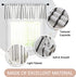 MRTREES Striped Sheer Valance Curtain, Rod Pocket Sheer Linen Textured Curtains Valance, Light Filtering Window Curtains Treatment for Bedroom/Liv...