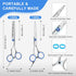 Hair Cutting Scissors and Thinning Shears, 6.5in Professional Stainless Steel Barber Scissors with Sharp Blades, Ergonomic Hairdressing Scissors f...