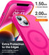 CANSHN for iPhone 14 Case/iPhone 13 Case, Compatible with MagSafe, Translucent Matte Back Slim Shockproof Phone Cover, Hot Pink...