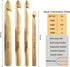 Mdoker Huge Crochet Hook Set Size 12mm(O)/15mm(P/Q)/20mm(S)/25mm(U) Large Wooden Crochet Hooks Needles for Giant Chunky Yarn Carpet Scarf Bulky Wo...