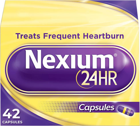 Nexium 24HR Acid Reducer Heartburn Relief Capsules for All-Day and All-Night Protection from Frequent Heartburn, Heartburn Medicine with Esomepraz...