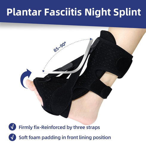 Plantar Fasciitis Relief Night Splint Women, Foot Plantar Fasciitis Brace Achilles Tendonitis Heel Pain Night Splint Support for Women & Men...