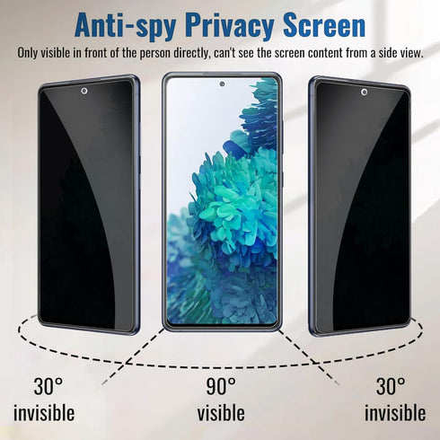 Lyphpe?3 Pack Privacy Screen Protector for samsung galaxy S20FE 9H Tempered Glass Anti-Spy Private Film Compatible for Samsung S20FE Case Friendly...