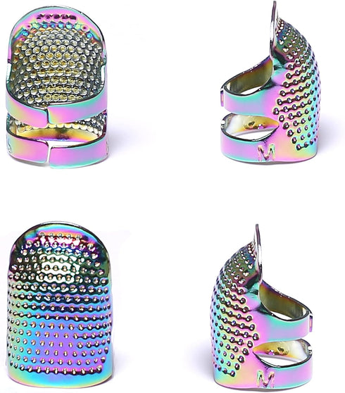 AXEN 4 Pieces Sewing Thimble, Metal Dazzle Gold Sewing Thimble Finger Protector, Accessories DIY Sewing Tool, Two Size 4 Pieces...