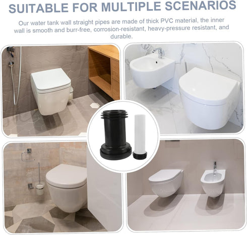 2pcs toilet connecting water flush extension toilet Lengthened toilet parts drainage Toilet Accessory for Wall Drain t tool rubber pvc water tank ...