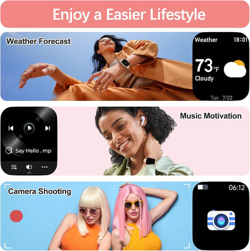 Smart Watch(Answer/Make Call), 1.85" Smartwatch for Women, Fitness Activity Tracker with Heart Rate Blood Oxygen Sleep Monitor Step Calorie Counte...