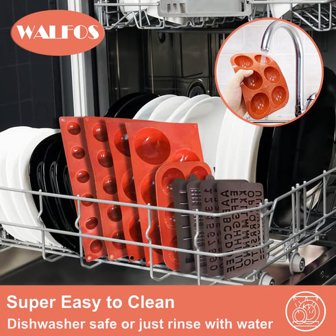 Small 15-Cavity Semi Circular Silicone Mold, 2 Packs Half Sphere Silicone Baking Molds for Making Jelly, Chocolates and Cake...