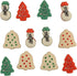 Buttons Galore 60+ Assorted Christmas Buttons for Sewing & Crafts - Set of 6 Button Packs - Gingerbread, Presents, Chirstmas Trees & More...