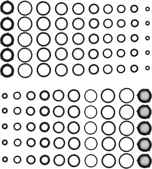 PWACCS High Pressure Washer O Ring Kit, Replacement Rubber Ring for Power Washer, General for Pump, Coupler, Adapter, Hose, Gun and Nozzle, 100 pi...