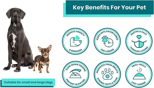LickiMat X Large Breed Soother Dog Lick Mat Dog Calmer Slow Feeder, Anxiety Reliever Alternative to Puzzle Toys, Slow Feeding Bowls. Use Peanut Bu...