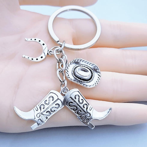 iMagitek 25 Pcs Western Cowboy Keychains Western Party Favors Hat Boot Horseshoe Keychains for Guests Western Party Supplies Horse Lover Gifts for...