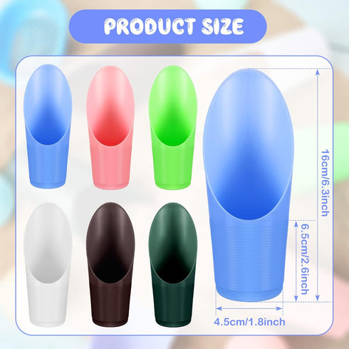 6 Pcs Bonsai Soil Scoops Plastic Garden Shovels Garden Tool Bucket Shovel Colorful Small Mini Potting Scoop for Plant Flower Succulent...