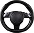 CAR PASS® Carbon Fiber Steering Wheel Cover, Segmented Wheel Protector Non-Slip Sporty Car Accessories, Universal Fit for D-Shape O-Shape 14.5" to...