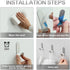 Self Adhesive Towel Hooks, 304 Stainless Steel Heavy Duty Shower Hook for Bathroom, Kitchen, Living Room and Hotel to Hang Towels, Keys, Bags and ...