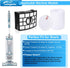 Leadaybetter 2 HEPA + 4 Foam & Felt Filters for Shark Rotator Powered Lift-Away XL Capacity NV755, UV795 Vacuum Cleaner, Compare to Part # XFF750 ...