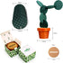 Cactus Coasters Set for Drinks of 6 Pieces,Funny Coasters Cactus Gift with Flowerpot Holder for Home Office Bar Decor...