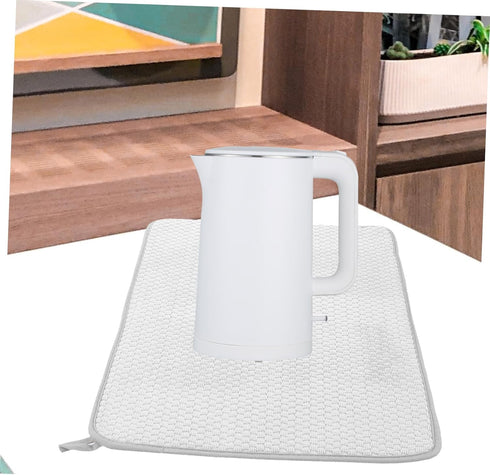 Ciieeo Kitchen Drain Mat Tableware Drying Mat Hot Pads Foldable Drying Mat Drying Pad Countertop Mat Dish Drying Mats Microfiber Dish Drying Mat D...