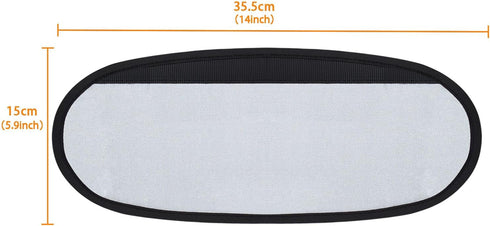 Anti-Glare Anti-Dazzle Vehicle Visor Sunshade Extender Sun Blocker for Cars, Vans and Trucks (Silver) - 2 Pieces...
