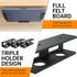 3 PCS Under Desk Laptop Mount with Anti-Scratch Felt Board,Under Desk Laptop Holder Tray,Durable Under Desk Shelf for Laptop/Keyboard Storage...