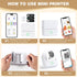 Thermal Mini Printer, Portable Inkless Sticker Maker, Bluetooth Printer for Phone, Wireless Label Printer with Tape, Free Cut Small Pocket Printer...
