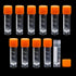 100 Pieces 2ml Plastic Graduated Vial Tube with Screw Caps, Test Tubes Small Test Sample Vial Storage Container for Lab (Orange)...