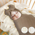 Golener Baby Swaddle Blankets for Boys&Girls, Newborn Swaddle Set with Matching Hat and Headband Bow with Wooden Birth Announcement Card, Simulate...