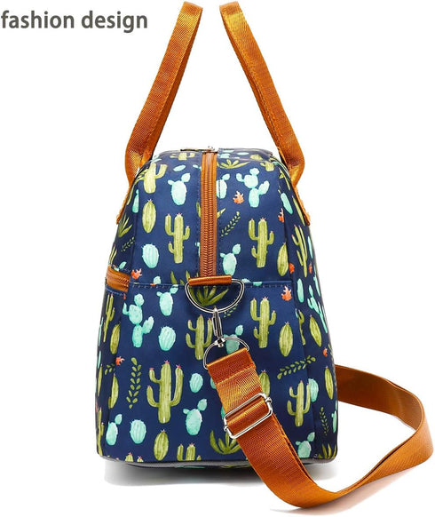 FlowFly Insulated Lunch Bag With Shoulder Strap for Women, Men, and Kids, Large and Reusable, Handle, Freezable Work and School Travel Tote and Me...