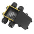 Waterproof IP68 Junction Box 4 Way, External Underground Electrical Junction Box, Black Outdoor Cable Connector Box for Diameter 4mm -10mm Wire Gl...