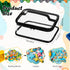 3 Packs Clear Toy Storage Bags, PVC Organizing Zippered Storage Bags for Toy, Waterproof Bags for Building Blocks, Board Games and Small Toys(Blac...