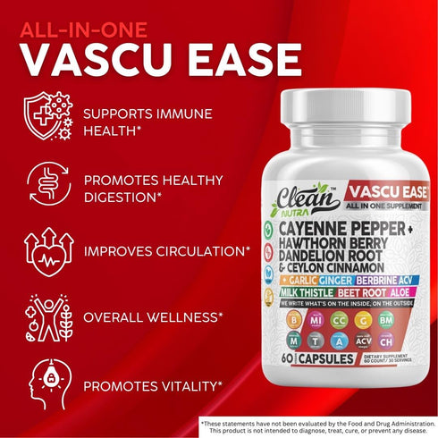 Cayenne Pepper Supplement with Hawthorn Berry Capsules, Dandelion Root, Ceylon Cinnamon, Garlic, Ginger, Berberine, Apple Cider Vinegar, Milk This...