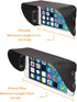 TFY Universal Phone Sun Shade & Glare Visor Shield for 4.5 to 6.1 Inch Smartphones - Compatible with iPhone 16/15 / 14/13 / 12 / XS/XR/SE...