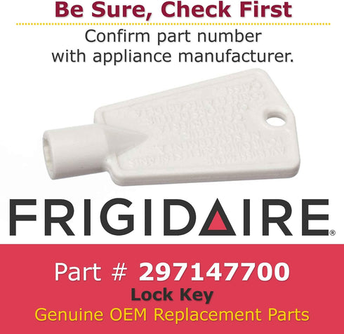 GENUINE Frigidaire 297147700 Lock Key...