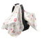 SERAPHY Muslin Car Seat Covers for Babies, Breathable Baby Car Seat Cover for Boys and Girls, Cotton Infant Carseat Canopy Covers -Flowers...
