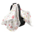 SERAPHY Muslin Car Seat Covers for Babies, Breathable Baby Car Seat Cover for Boys and Girls, Cotton Infant Carseat Canopy Covers -Flowers...
