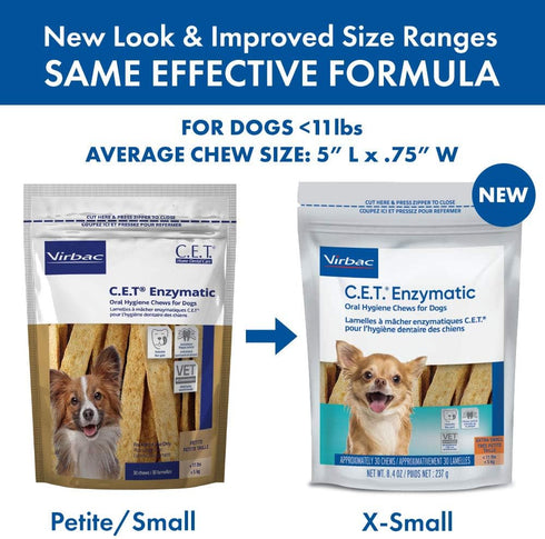 Virbac C.E.T. Enzymatic Oral Hygiene Chews for Dogs Beef 8.4 Ounces...