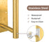 Paper Towel Holder Under Cabinet - Gold Paper Roll Holder Wall Mount, Stainless Steel, Self-Adhesive or Drilling, for Kitchen, Bathroom, RV...