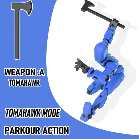 T13 Action Figure Set 3D Printed Multi-Jointed Movable T13 Lucky 13 Dummy 13 Nova 13 Robot 13 Action Figure (Blue)...