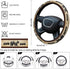 Steering Wheel Cover Vintage Black Bear Pine Tree Silhouettes Steering Wheel Covers Retro Rustic Steering Wheel Protector Car Accessory 15 Inches...