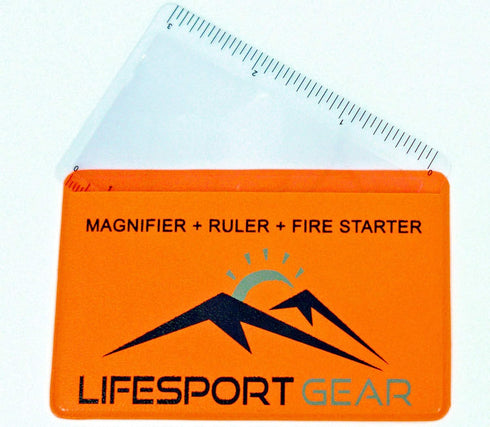 Fresnel Lens Pocket Magnifier Credit Card Wallet Size 6 Pack, Portable Ruler and Emergency Solar Fire Starter, Compact Magnifying Glass Home Offic...