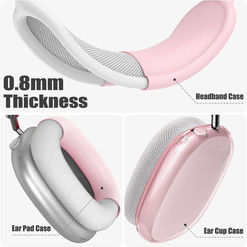 ?3 in 1? Case Cover for AirPods Max Headphones, Anti-Scratch Sweat-Proof Ear Pad Covers/Ear Cups Cover/Headband Cover Protectorfor Apple AirPods M...