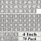 4 Inch Alphabet Letter Stencils for Painting - 70 Pack Old English Letter Stencil Templates with Numbers and Signs for Painting on Wood, Reusable ...