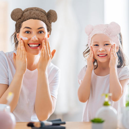 WHAVEL 2PCS Spa Headband Cute Headband for Washing Face, Bear Ears Makeup Headband Kawaii Skincare Headbands Face Wash Headband Soft Facial Hair B...