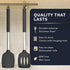 Home Hero Silicone Spatula Set with Ergonomic Handles - Stainless Steel High Heat Resistant Solid & Slotted Turner, BPA Free Non Stick Kitchen Ute...