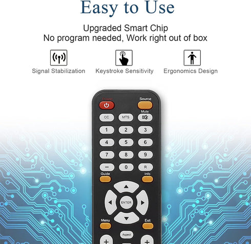 New KR008Y008 Remote Control for Sceptre X322BV-HD X325BV-FHDU X325BV-FHD E328BV-HDH X425BV-FHD3 E165BD-HD E195BV-SHD E195BD-SHD LCD LED HD TV Con...
