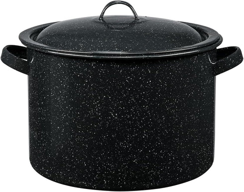Granite Ware 7.5-Quart Stew Pot with Glass Coating - Chip-Resistant, Non-Porous, Naturally Non-Stick Steel Core Pot for Even Heat Distribution - G...