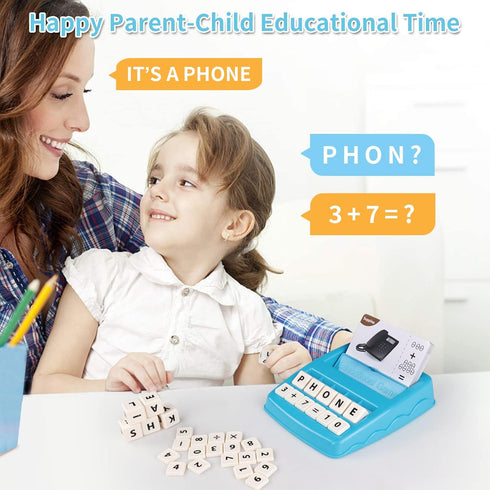 Matching Letter Game for Kids, 2 in 1 Educational Toys Alphabet Spelling & Reading, Number & Color Recognition, Flash Cards Learning Toys Gifts fo...