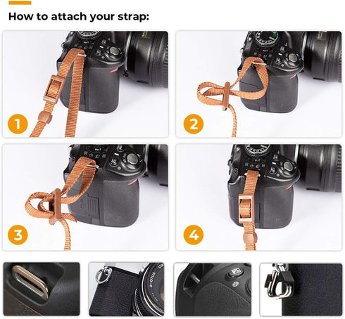 TARION Camera Strap for Photographers, Adjustable Neck Shoulder Camera Strap for Film Camera, 54in/137cm Crossbody DSLR SLR Camera Strap Universal...